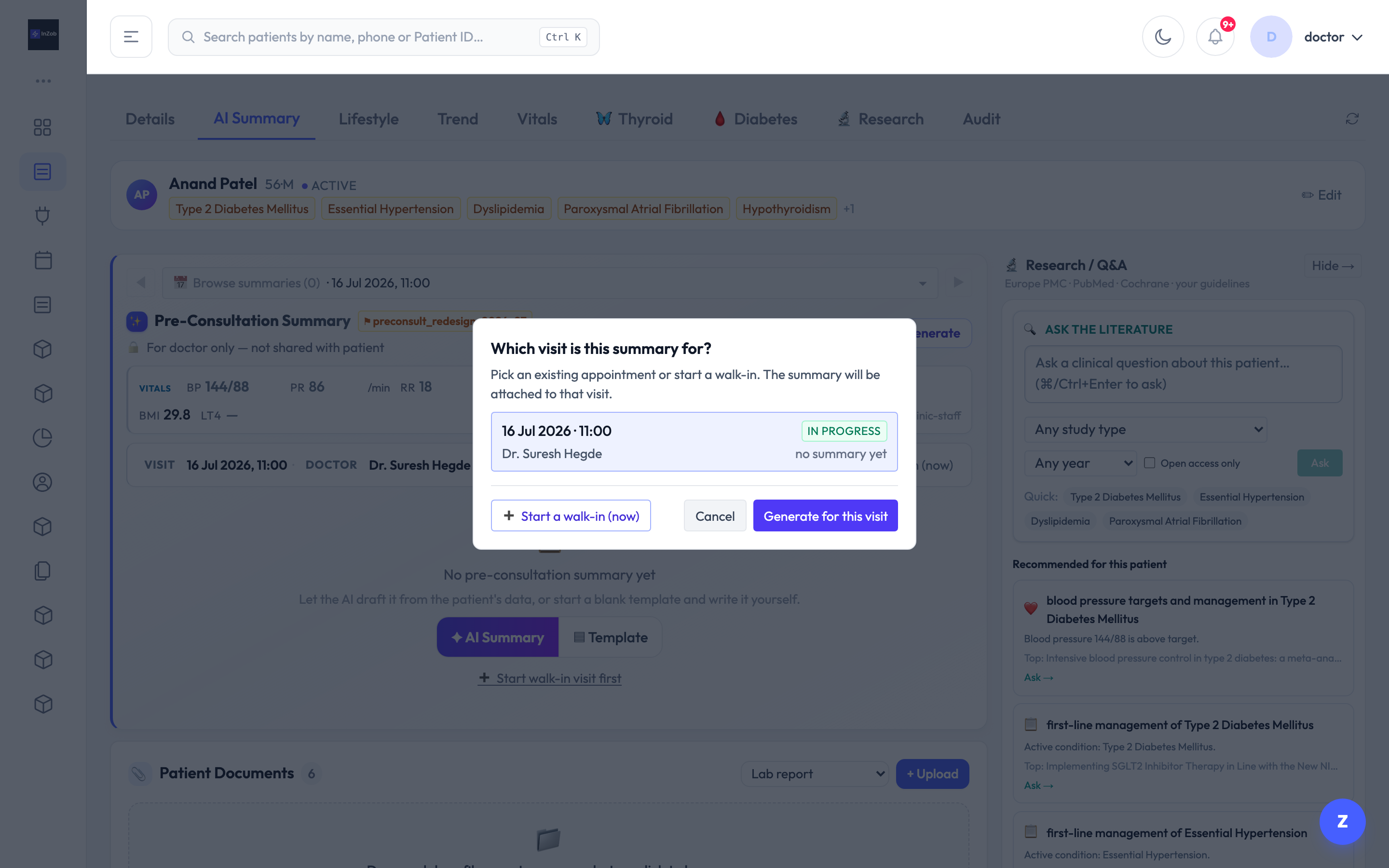 AI History & Diagnosis — InZob